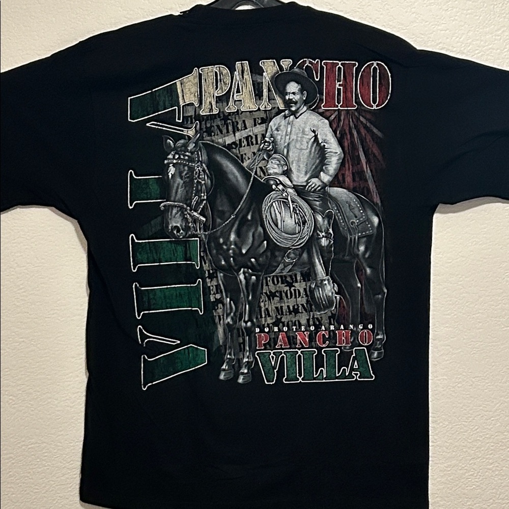 Black Pancho Villa Graphic Long Sleeve Tee